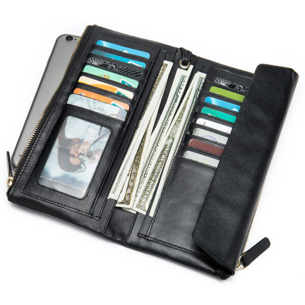 Soft Leather Wallet Korean Style Top Layer Cowhide Women's Mid-length - Image 5