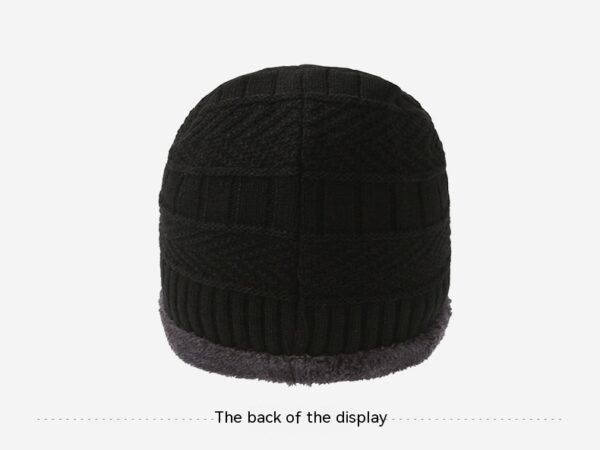 Men's Winter Scarf Gloves Three-piece Set Fleece-lined Warm Knitted Hat - Image 9