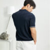 Fashion Short-sleeved Polo Shirt Summer Lapel Zipper T-shirt Tops Mens Clothing - Image 4